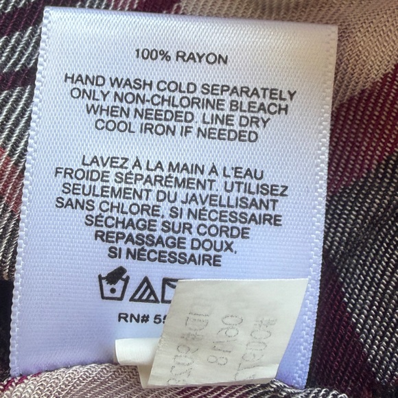 Express Plaid Tie Front Button Blouse - Picture 5 of 5